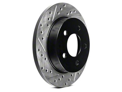 StopTech Sport Cross-Drilled and Slotted Rotors; Rear Pair (94-04 Mustang GT, V6)