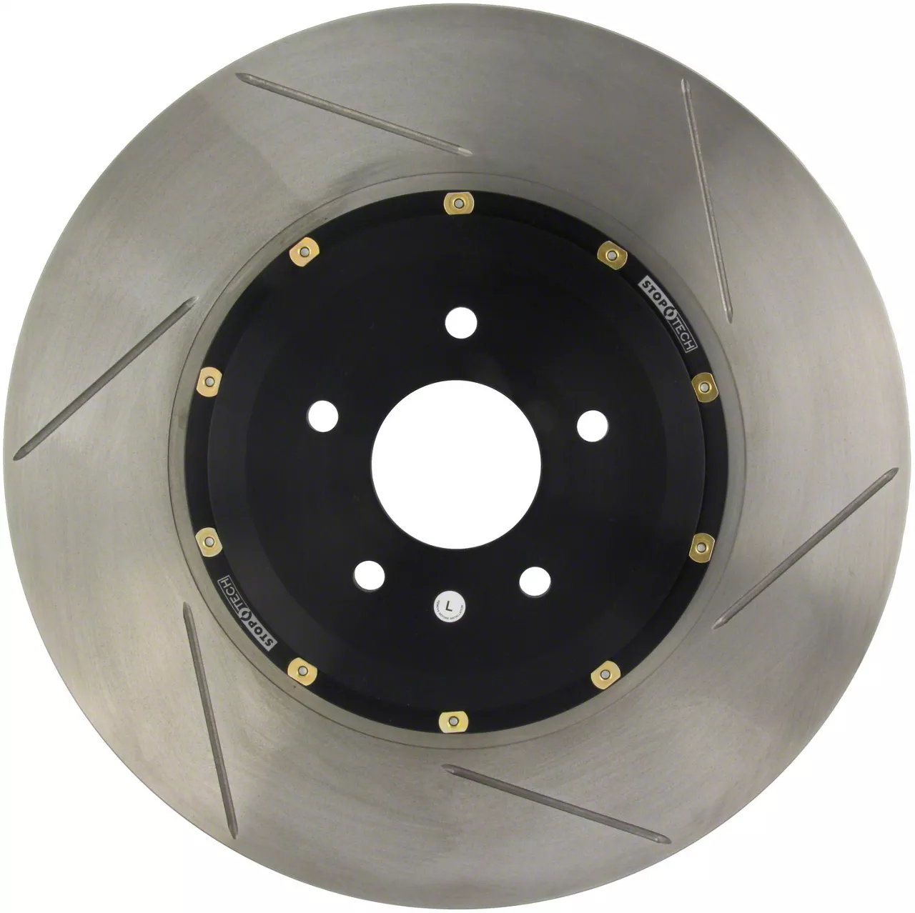 StopTech Mustang 2-Piece AeroRotor and Hat Drilled Rotor; Front Driver ...