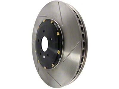 StopTech 2-Piece AeroRotor and Hat Slotted Rotor; Front Driver Side (15-23 Mustang GT w/ Performance Pack)