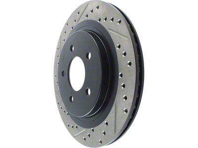 StopTech Sport Drilled and Slotted Rotor; Front (05-10 Mustang V6)