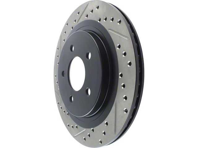 StopTech Sport Drilled and Slotted Rotor; Front (05-10 Mustang V6)