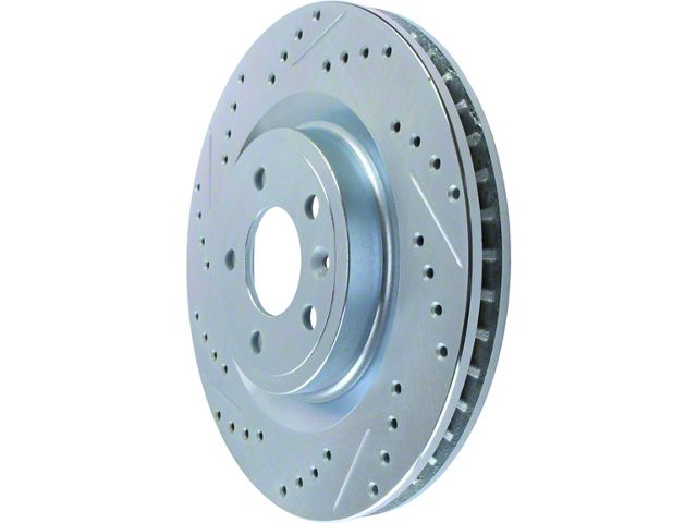 StopTech Sport Drilled and Slotted Rotor; Front (11-14 Mustang GT w/o Performance Pack)