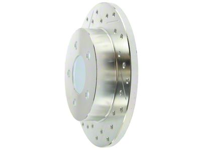 StopTech Sport Drilled and Slotted Rotor; Rear (94-04 Mustang GT, V6)