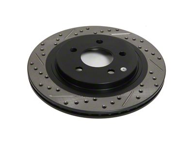 StopTech Sport Cross-Drilled and Slotted Rotor; Front Driver Side (94-04 Mustang Cobra, Bullitt, Mach 1)