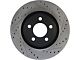 StopTech Sport Drilled and Slotted Rotor; Front Driver Side (15-23 Mustang EcoBoost w/o Performance Pack, V6)