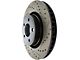 StopTech Sport Drilled and Slotted Rotor; Front Driver Side (15-23 Mustang EcoBoost w/o Performance Pack, V6)