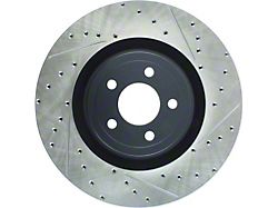 StopTech Sport Drilled and Slotted Rotor; Front Driver Side (15-23 Mustang GT w/ Performance Pack)