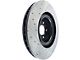 StopTech Sport Drilled and Slotted Rotor; Front Driver Side (15-23 Mustang GT w/ Performance Pack)
