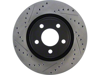 StopTech Sport Drilled and Slotted Rotor; Front Passenger Side (15-23 Mustang EcoBoost w/o Performance Pack, V6)