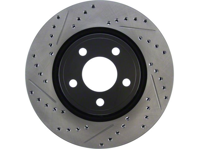 StopTech Sport Drilled and Slotted Rotor; Front Passenger Side (15-23 Mustang EcoBoost w/o Performance Pack, V6)