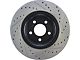StopTech Sport Drilled and Slotted Rotor; Front Passenger Side (15-23 Mustang EcoBoost w/o Performance Pack, V6)