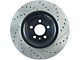 StopTech Sport Drilled and Slotted Rotor; Front Passenger Side (15-23 Mustang GT w/o Performance Pack, EcoBoost w/ Performance Pack)