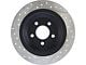 StopTech Sport Drilled and Slotted Rotor; Rear Driver Side (15-23 Mustang EcoBoost w/o Performance Pack, V6)