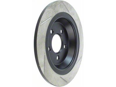 StopTech Sport Slotted Rotor; Rear Passenger Side (15-23 Mustang EcoBoost w/o Performance Pack, V6)