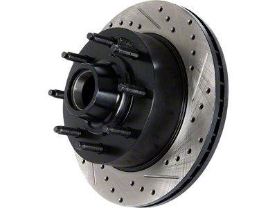 StopTech Sportstop Cryo Drilled and Slotted Rotor; Front Passenger Side (87-93 5.0L Mustang, Excluding 1993 Cobra)