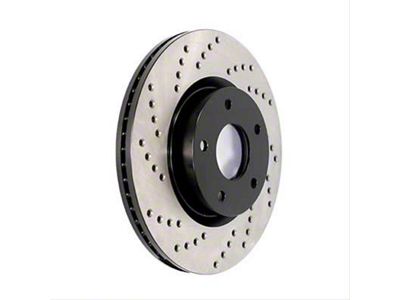 StopTech Sportstop Cryo Sport Drilled Rotor; Front Driver Side (11-14 Mustang GT w/ Performance Pack; 12-13 Mustang BOSS 302; 07-12 Mustang GT500)