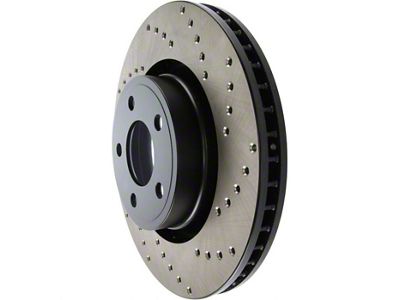 StopTech Sportstop Cryo Sport Drilled Rotor; Front Driver Side (15-23 Mustang EcoBoost w/o Performance Pack, V6)