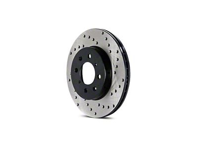 StopTech Sportstop Cryo Sport Drilled Rotor; Front Driver Side (15-23 Mustang GT w/ Performance Pack)