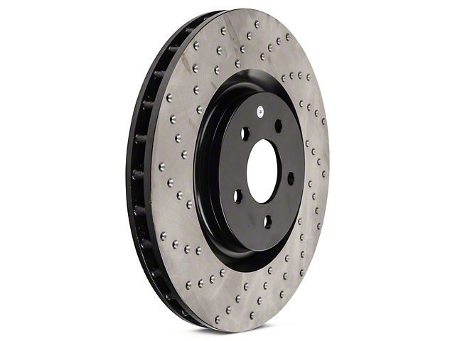 StopTech Sportstop Cryo Sport Drilled Rotor; Rear Passenger Side (15-23 Mustang GT, EcoBoost w/ Performance Pack)