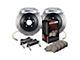 StopTech ST-40 Aero Sport Slotted 1-Piece Front Big Brake Kit; Silver Calipers (05-10 Mustang GT)