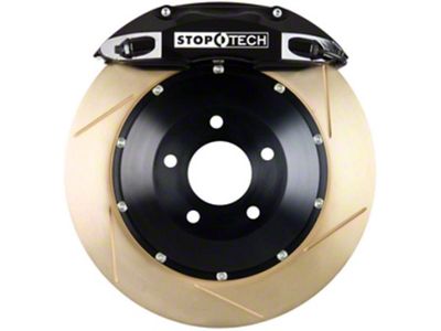 StopTech ST-40 Performance Slotted Coated 2-Piece Front Big Brake Kit with 355x32mm Rotors; Black Calipers (94-04 Mustang Cobra, Bullitt, Mach 1)