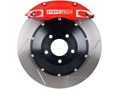 StopTech ST-40 Performance Slotted 2-Piece Front Big Brake Kit; Red Calipers (94-04 Mustang Cobra, Bullitt, Mach 1)