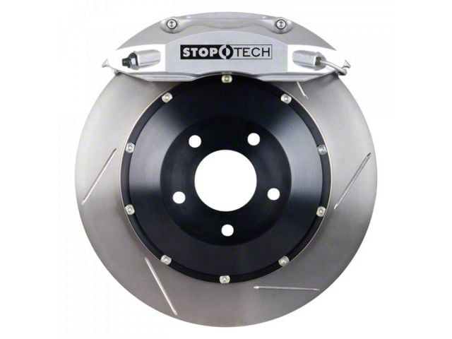 StopTech ST-40 Performance Slotted 2-Piece Front Big Brake Kit with 355x32mm Rotors; Silver Calipers (94-04 Mustang Cobra, Bullitt, Mach 1)