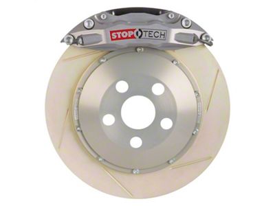 StopTech ST-40 Trophy Sport Slotted Coated 2-Piece Front Big Brake Kit with 355x32mm Rotors; Silver Calipers (94-04 Mustang Cobra, Bullitt, Mach 1)