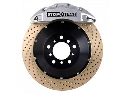StopTech ST-60 Performance Drilled Coated 2-Piece Front Big Brake Kit with 355x32mm Rotors; Silver Calipers (05-10 Mustang GT)
