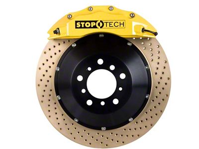 StopTech ST-60 Performance Drilled Coated 2-Piece Front Big Brake Kit with 380x32mm Rotors; Yellow Calipers (05-10 Mustang GT)