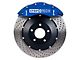 StopTech ST-60 Performance Drilled 2-Piece Front Big Brake Kit with 355x32mm Rotors; Blue Calipers (05-10 Mustang GT)