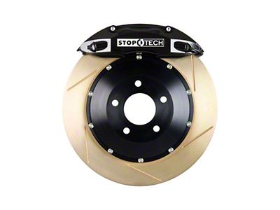 StopTech ST-60 Performance Slotted Coated 2-Piece Front Big Brake Kit with 355x32mm Rotors; Black Calipers (05-10 Mustang GT)