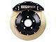 StopTech ST-60 Performance Slotted Coated 2-Piece Front Big Brake Kit; Black Calipers (11-14 Mustang GT w/ Performance Pack; 12-13 Mustang BOSS 302; 07-12 Mustang GT500)
