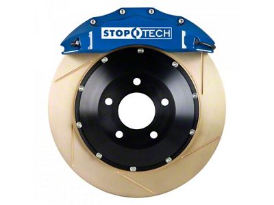 StopTech ST-60 Performance Slotted Coated 2-Piece Front Big Brake Kit with 355x32mm Rotors; Blue Calipers (05-10 Mustang GT)