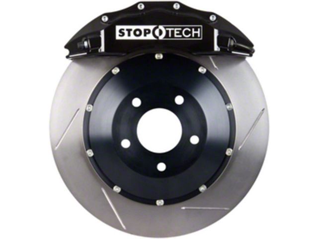 StopTech ST-60 Performance Slotted 2-Piece Front Big Brake Kit with 355x32mm Rotors; Black Calipers (05-10 Mustang GT)