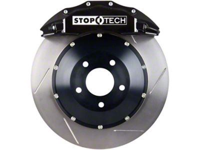 StopTech ST-60 Performance Slotted 2-Piece Front Big Brake Kit with 355x32mm Rotors; Black Calipers (05-10 Mustang GT)