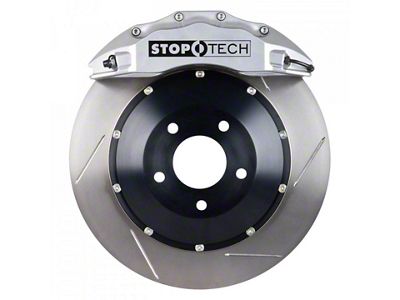 StopTech ST-60 Performance Slotted 2-Piece Front Big Brake Kit with 355x32mm Rotors; Silver Calipers (05-10 Mustang GT)