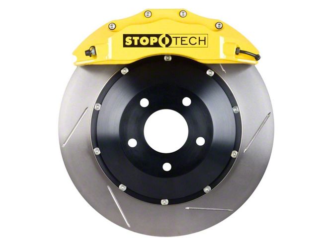 StopTech ST-60 Performance Slotted 2-Piece Front Big Brake Kit with 355x32mm Rotors; Yellow Calipers (05-10 Mustang GT)