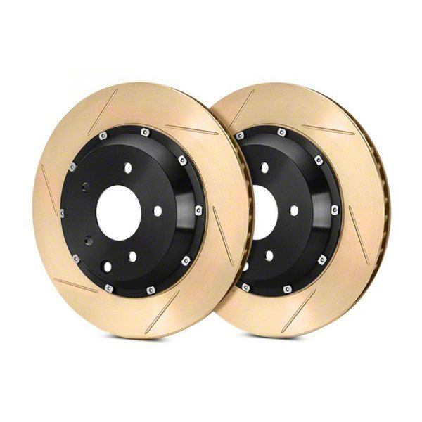 StopTech Mustang 2-Piece Zinc Coated AeroRotor and Hat Slotted Rotors ...