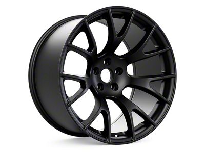 Hellcat Style Matte Black Wheel; Rear Only; 20x10.5 (06-10 RWD Charger)