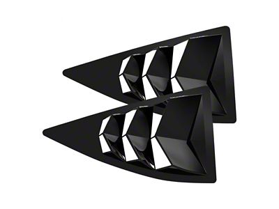 Bakkdraft Quarter Window Louvers; Unpainted Black (10-15 Camaro Coupe)