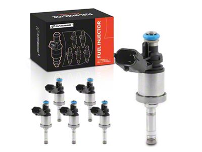 Fuel Injector Kit; Set of 6; Black (10-11 3.6L Camaro)