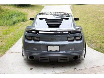 Tekno 1 Rear Window Louvers; Unpainted Black (10-15 Camaro Coupe)