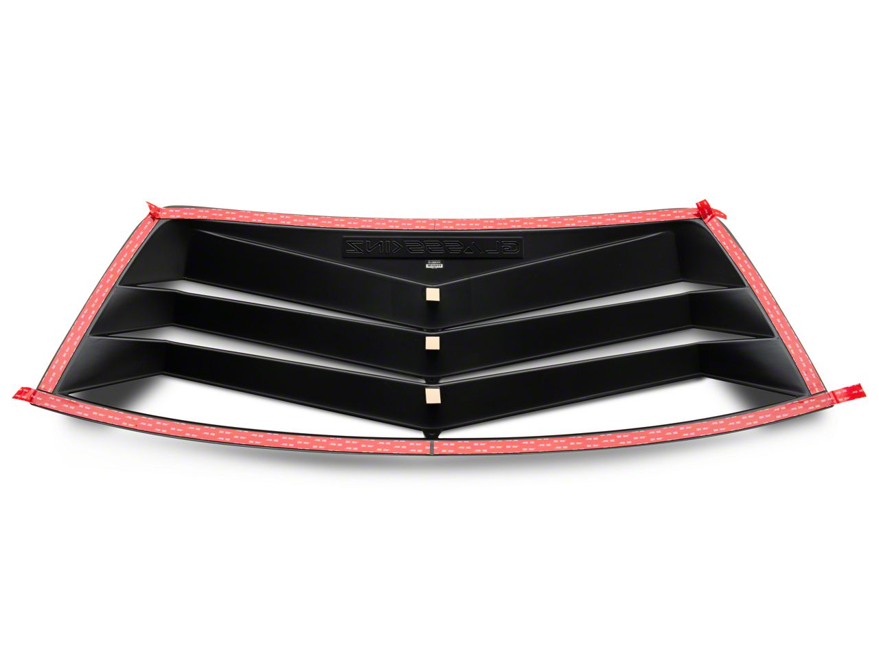 Challenger Bakkdraft Rear Window Louvers; Matte Black (08-23