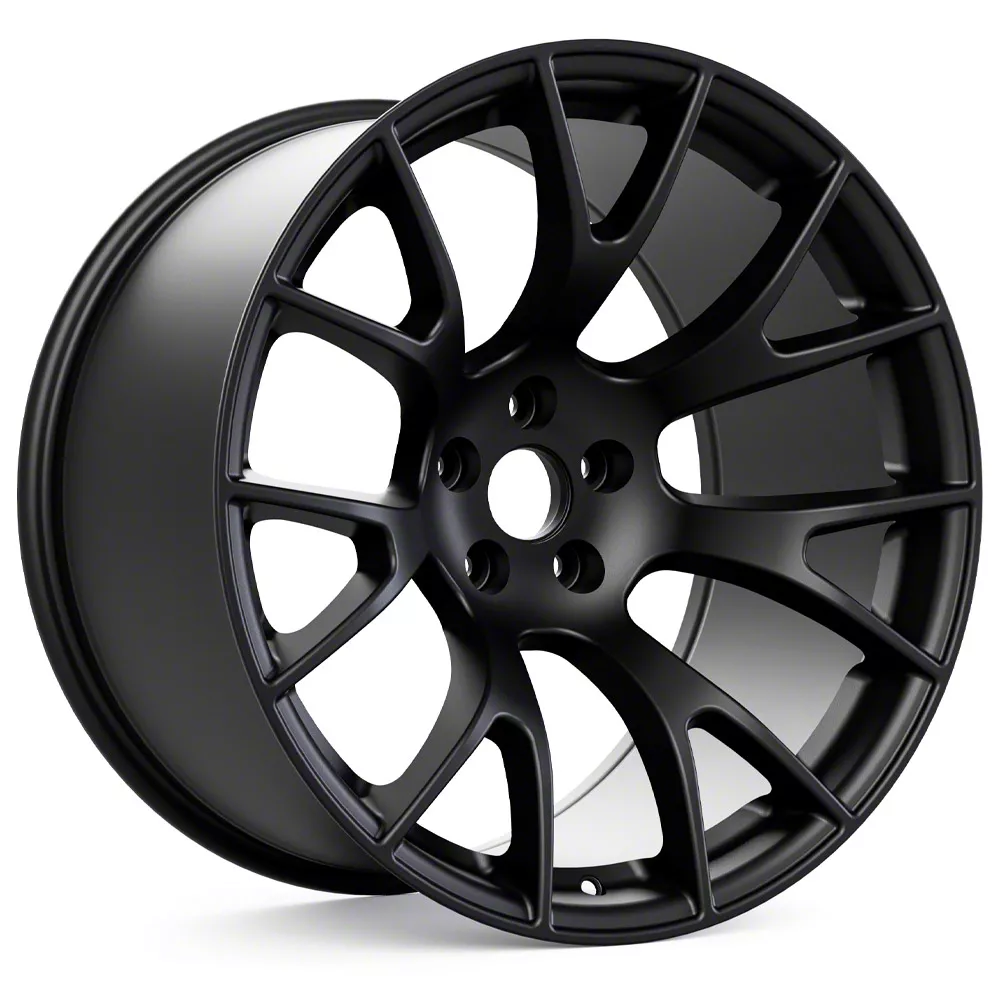 Challenger Hellcat HC2 Style Gloss Black Wheel; Rear Only