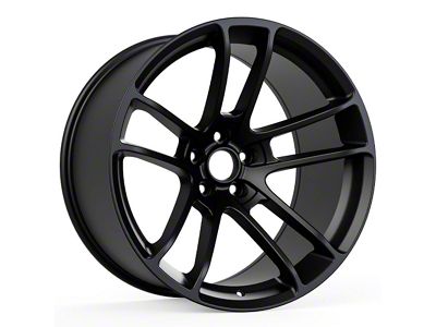 Hellcat Widebody Style Matte Black Wheel; 20x9; 20mm Offset (08-23 RWD Challenger, Excluding Widebody)