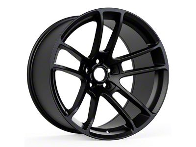 Hellcat Widebody Style Matte Black Wheel; Rear Only; 20x10.5 (08-23 RWD Challenger, Excluding Widebody)