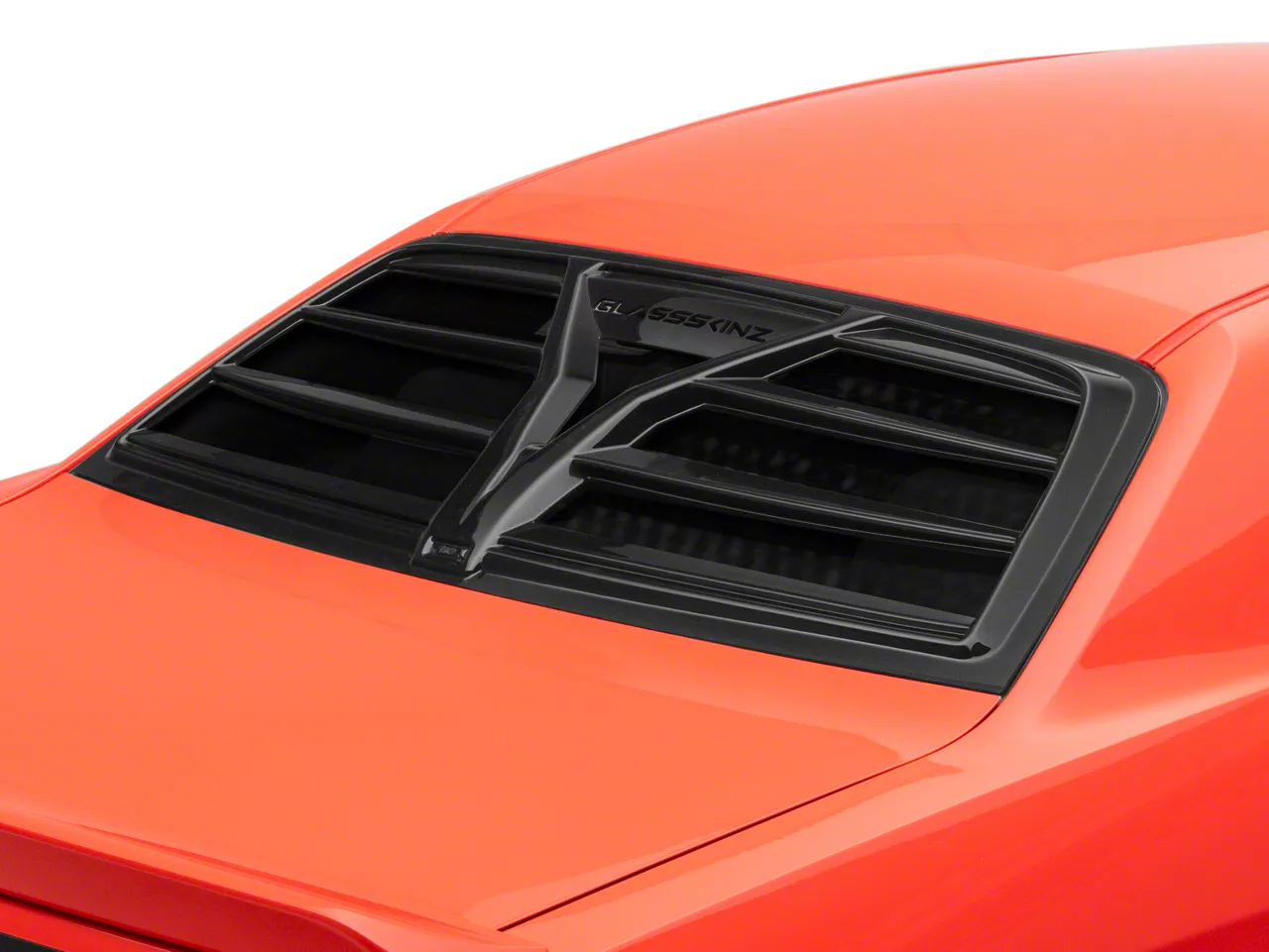 トップス Challenger Challenger Torch Rear Window Louvers; Gloss Black (08-23