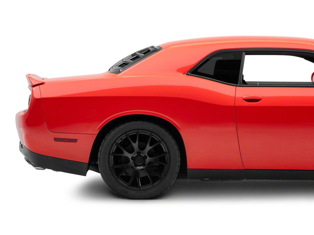 Challenger Torch Rear Window Louvers; Gloss Black (08-23
