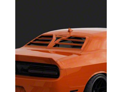 Torch Rear Window Louvers; Matte Black (08-23 Challenger)